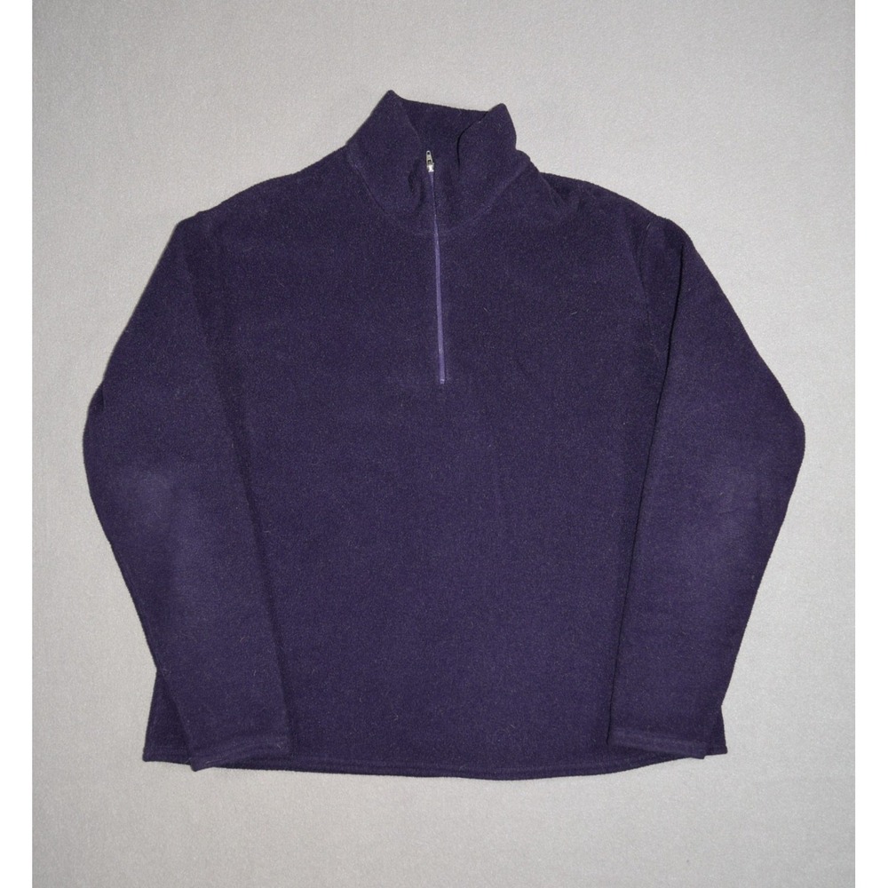 Vintage Patagonia Capilene Womens Large Purple Fleece 1/4 Zip Pullover Made USA